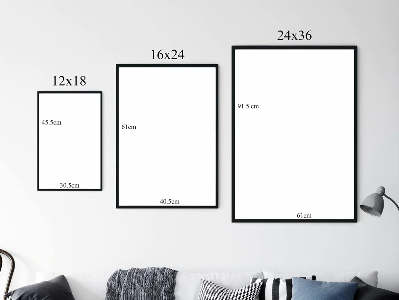 Printed poster sizes